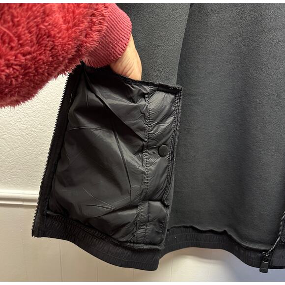 AVIA Women’s Black Full Zip Faux Shearling Hooded Vest Front Pockets K606 - Picture 8 of 15